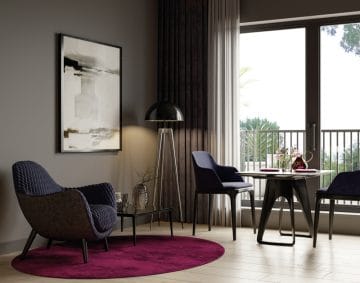 Neubau - Moderne voll möbilierte 2 Zimmerwohnung für Kapitalanleger - Design_Wohnzimmer