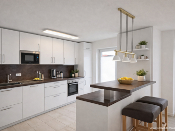 Küche - Vermietete , helle 4 ZKB Wohnung mit 2 Balkonen in zentraler Lage von Sauerlach