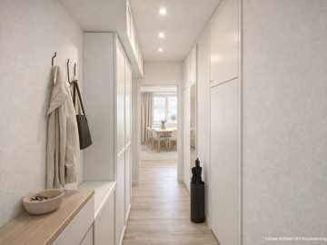 Diele - Freie 3 ZKB Wohnung mit Balkon und eigener Terrasse in Höhenkirchen – renovierungsbedürftig